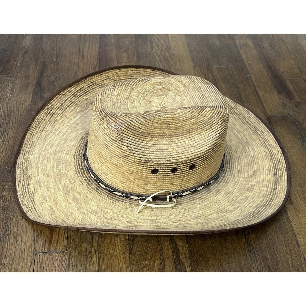 Resistol Jason Aldean "Amarillo Sky" palm leaf cowboy hat Burned Finish
